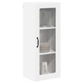 vidaXL Nástenný sklenený kabinet LUCCA Biela 40 x 31 x 100 cm