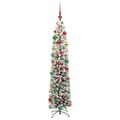 vidaXL Umelý vianočný stromček Zelená 180 cm PVC, oceľ a plast