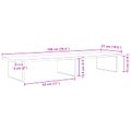 vidaXL Stojan na monitor Čierny dub 100 x 27 x 15 cm Kompozitné drevo