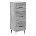 vidaXL Zásuvkový kabinet Sivá sonoma 33 x 34,5 x 89,5 cm