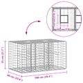 vidaXL Gabiónová vyvýšená posteľ 100 x 60 x 55 cm Pozinkovaná oceľ