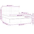 vidaXL Posteľ boxsping s matracom a LED modrá 160x200 cm látka