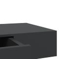 vidaXL Plávajúca nástenná polica so zásuvkou čierna 80x25x8 cm