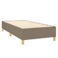 vidaXL Posteľný rám boxsping s matracom sivohnedý 80x200 cm látka