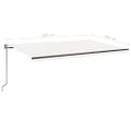 vidaXL Automaticky zaťahovacia markíza 500x300 cm krémová