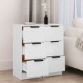 vidaXL Komody 2 ks biele 30x30x70 cm spracované drevo