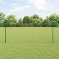 vidaXL Euro oplotenie s pilierom 10 x 1 m PVC potiahnutá oceľ Zelená