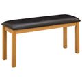 vidaXL Jedálenská lavička 95 x 32 x 45 cm Masívne dubové drevo Čierna