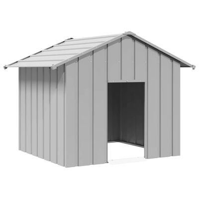 vidaXL Búda pre psa so strechou 131x101x102 cm, pozinkovaná oceľ