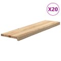 vidaXL Schodiskové stupne 20 ks 100x25x2 cm neošetrený dubový masív