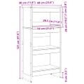 vidaXL Knižnica 60 x 30 x 121 cm Kompozitné drevo Dymová dub