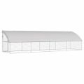 vidaXL Psí kennel 4 ks Strieborná 8 x 2 x 2 m Pozinkovaná oceľ