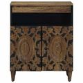 vidaXL Servírovacia skriňa Hnedá 60 x 33,5 x 75 cm Masívne mango drevo