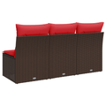 vidaXL | Záhradná pohovka | s vankúšom Hnedá 165 x 62 x 69 cm Poly ratan