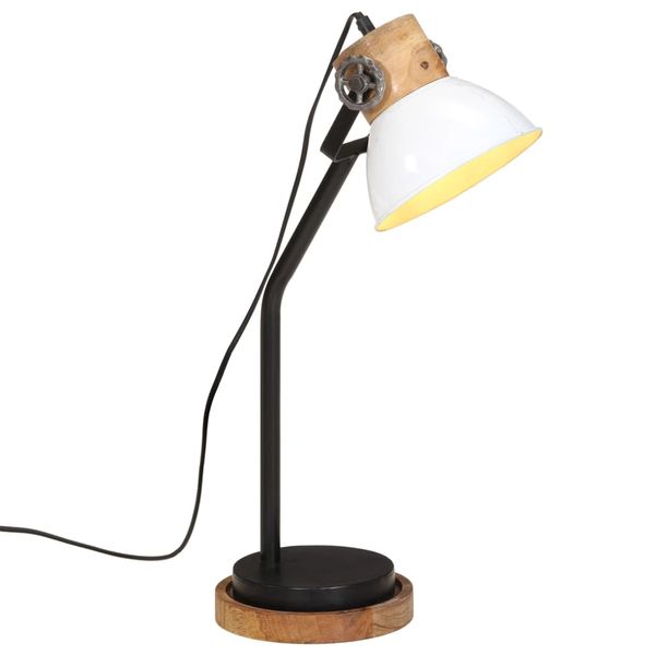 vidaXL Stolová lampa 25 W biela 18x18x60 cm E27