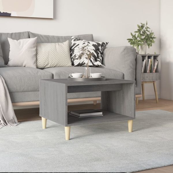 vidaXL Konferenčný stolík sivý dub sonoma 60x50x40cm spracované drevo