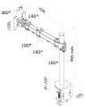 Neomounts FPMA-D960 /Držák displeje/na stůl/10-30"/svorka/3 čepy/VESA 100X100/nosn. 10kg/černý Držák, VESA, stolní, pro plochý monitor, úhloprícka 10"-30", náklon 180°, otácení 180°, rotace 360°, nosnost 10kg, cerný