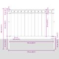 vidaXL Záhradný plot ASSEN oceľový 1,7x0,8 m čierny