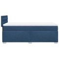 vidaXL Posteľný rám boxspring s matracom modrý 90x200 cm látka