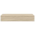 vidaXL Nástenná zásuvková polica dubová 60x23,5x10 cm MDF