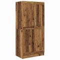 vidaXL Šatná skriňa Staré drevo 82,5 x 51,5 x 180 cm Kompozitné drevo