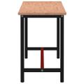 vidaXL Pracovný stôl 200x55x81,5 cm masívny buk a kov