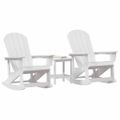 vidaXL Záhradný lounge set 3 ks Biela HDPE