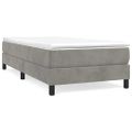 vidaXL Posteľný rám s boxspringom bledosivý 90x190 cm zamat