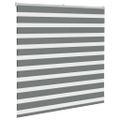 vidaXL Zebra roleta tmavošedá 150x100 cm šírka látky 145,9cm polyester