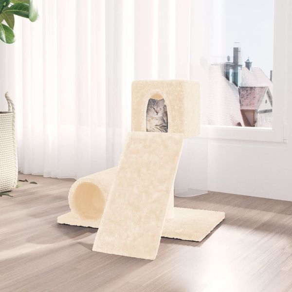 vidaXL Škrabadlo pre mačky so sisalovým stĺpikom krémové 59 cm
