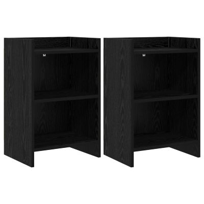 vidaXL Nočné stolíky 2 pcs Čierny dub 40 x 30 x 60 cm Kompozitné drevo