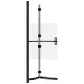 vidaXL Skladacia sprchová zástena polopriehľadné ESG sklo 120x190 cm