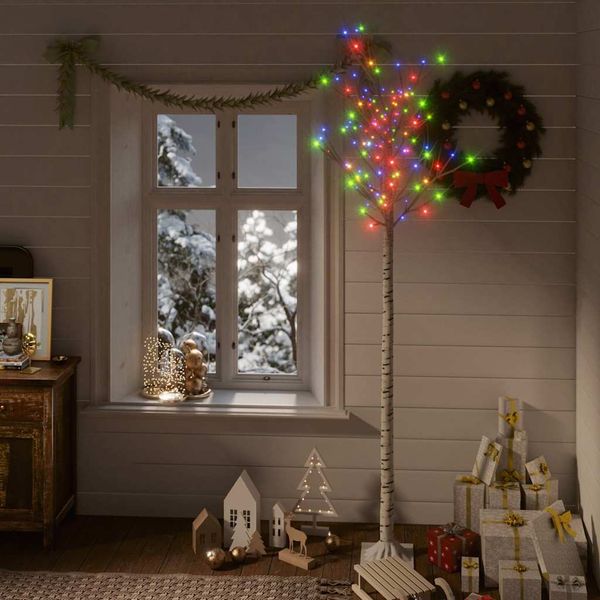 vidaXL Vianočný stromček/vŕba 200 LED 2,2 m, farebná, dovnútra/von