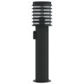 vidaXL Vonkajšia stojaca lampa zásuvka čierna 60 cm nehrdzavejúca oceľ