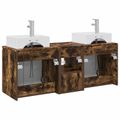 vidaXL Set kabinetov do kúpeľne 3 ks Dymový dub 49,5 x 41 x 62,5 cm