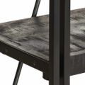 vidaXL Knižnica s 5 policami čierna 90x30x180 cm mangovníkový masív