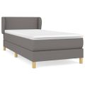 vidaXL Posteľný rám boxsping s matracom tmavosivý 80x200 cm látka