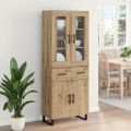 vidaXL Highboard 2 ks Remeselný dub 69,5 x 34 x 180 cm