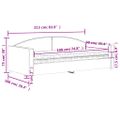 vidaXL Denná posteľ s matracom tmavosivá 90x190 cm látka