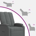 vidaXL Masážne relaxačné kreslo Tmavosivá Látka