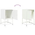vidaXL Nočné stolíky 2 ks biele 36x39x60,5 cm oceľ