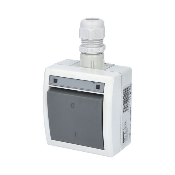 ATLAS IP65 Spínač dvoupólový č.2 s vývodkou M20, na povrch, šedý