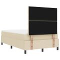 vidaXL Posteľ s pružinovým rámom Krémová 120 x 190 cm látka
