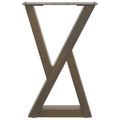 vidaXL Nohy konferenčného stolíka 2 ks, prírodná oceľ 38 x (42-43,3) cm, oceľ