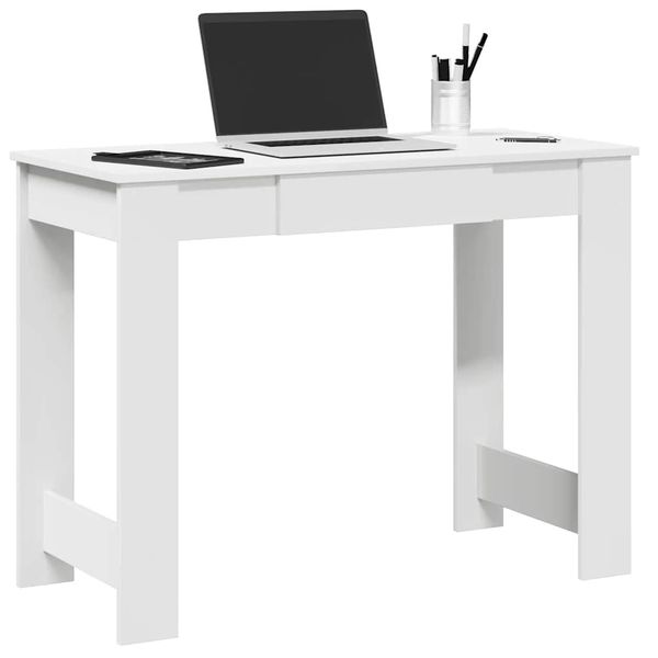 VidaXL Stôl Biely 100x45x75 cm Konštruktérske drevo