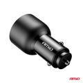 Nabíjačka do auta 2x USB C port + USB A port 12/24V 95W AMiO-04372