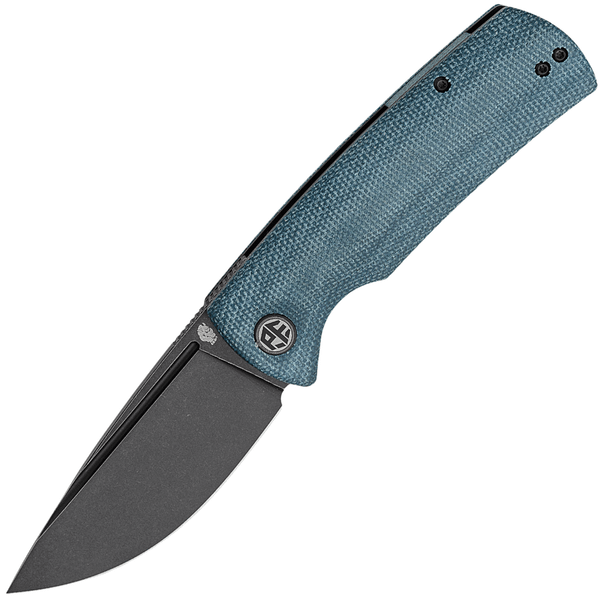 Petrified Fish PFP01BMW Beluga vreckový nôž 9,2 cm, Black Stonewash, modrá, Micarta