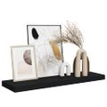 vidaXL Plávajúca nástenná polica, čierna 80x23,5x3,8 cm, MDF
