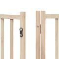 vidaXL Brána pre psa s dverami skladacia 9 panely 450cm topoľové drevo