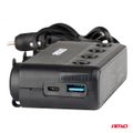 Štvornásobná predlžovacia zásuvka PD30W QC3.0 12/24V max 216W AMIO-04175
